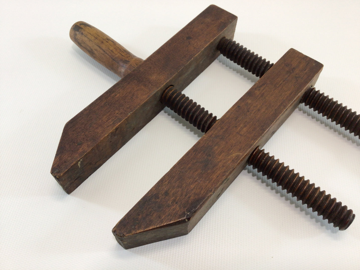 Antique Hardwood 12" Wood Clamp Rustic Primitive Carpenter's Hand Tool