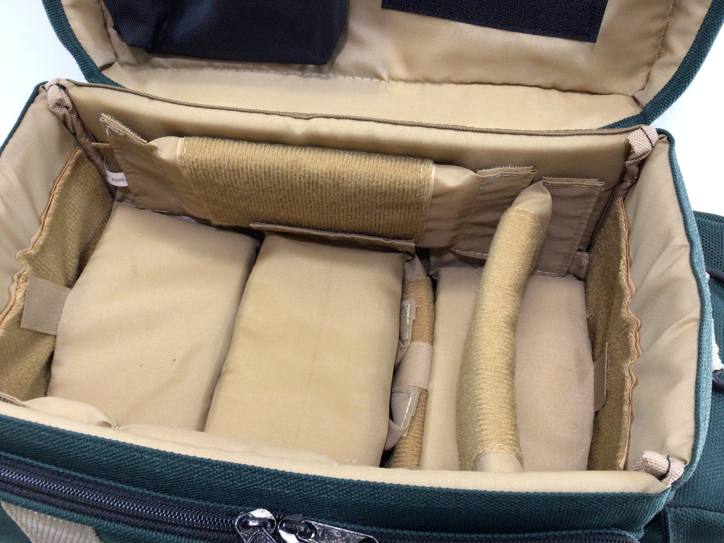 Vintage Canon Green Canvas Carry Case Camera Bag Quality Made Versatile Changeable Pockets