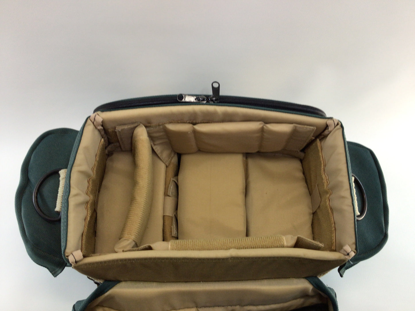 Vintage Canon Green Canvas Carry Case Camera Bag Quality Made Versatile Changeable Pockets