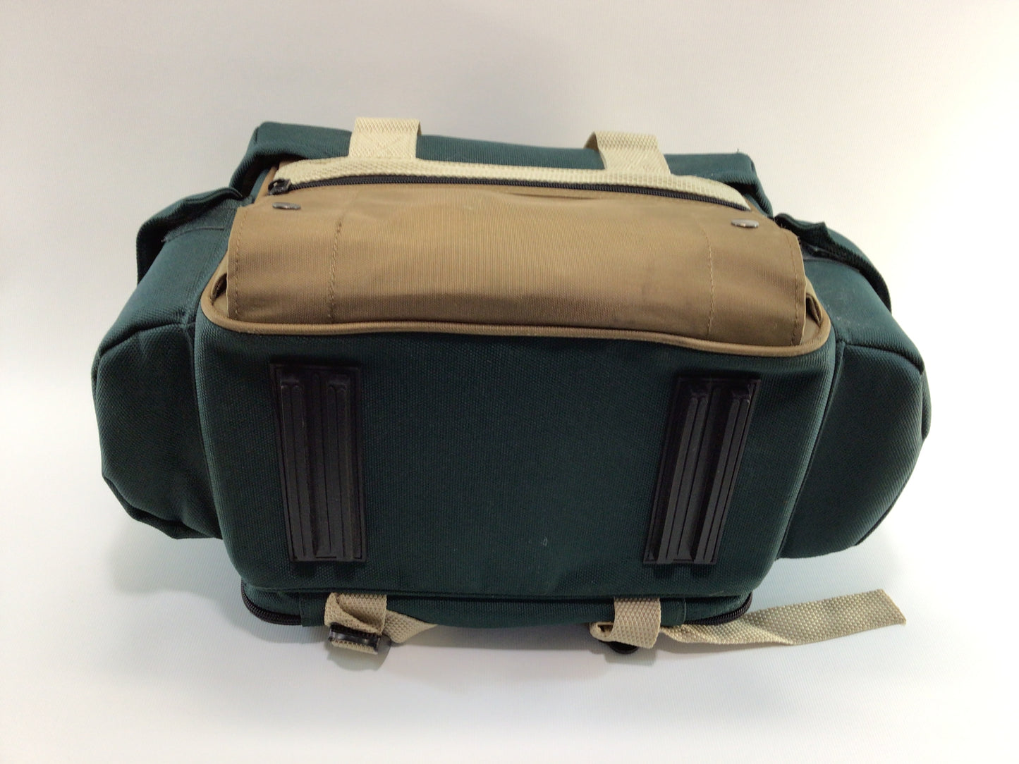 Vintage Canon Green Canvas Carry Case Camera Bag Quality Made Versatile Changeable Pockets
