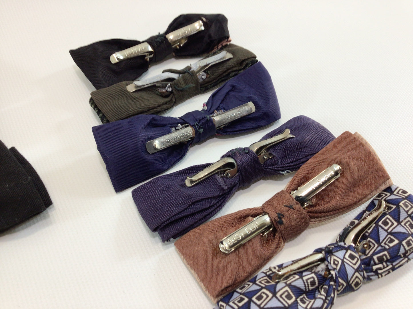 Boys Bow Tie Lot of 9 Vintage 1950s Children's Fashion Collectibles Royal Ormond and Best Clip