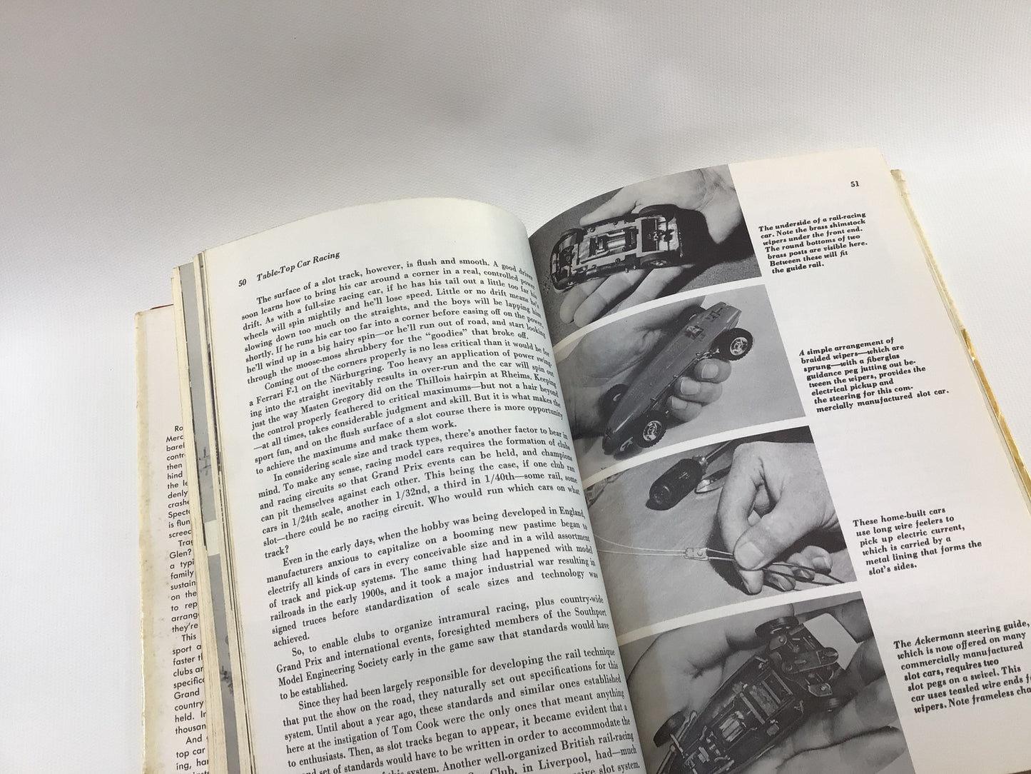 Table Top Car Racing Hardcover Book Vintage Slot Car DIY Manual Copyright 1963