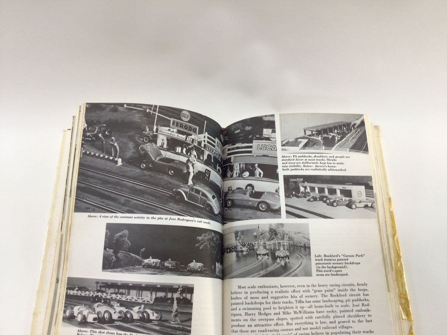 Table Top Car Racing Hardcover Book Vintage Slot Car DIY Manual Copyright 1963