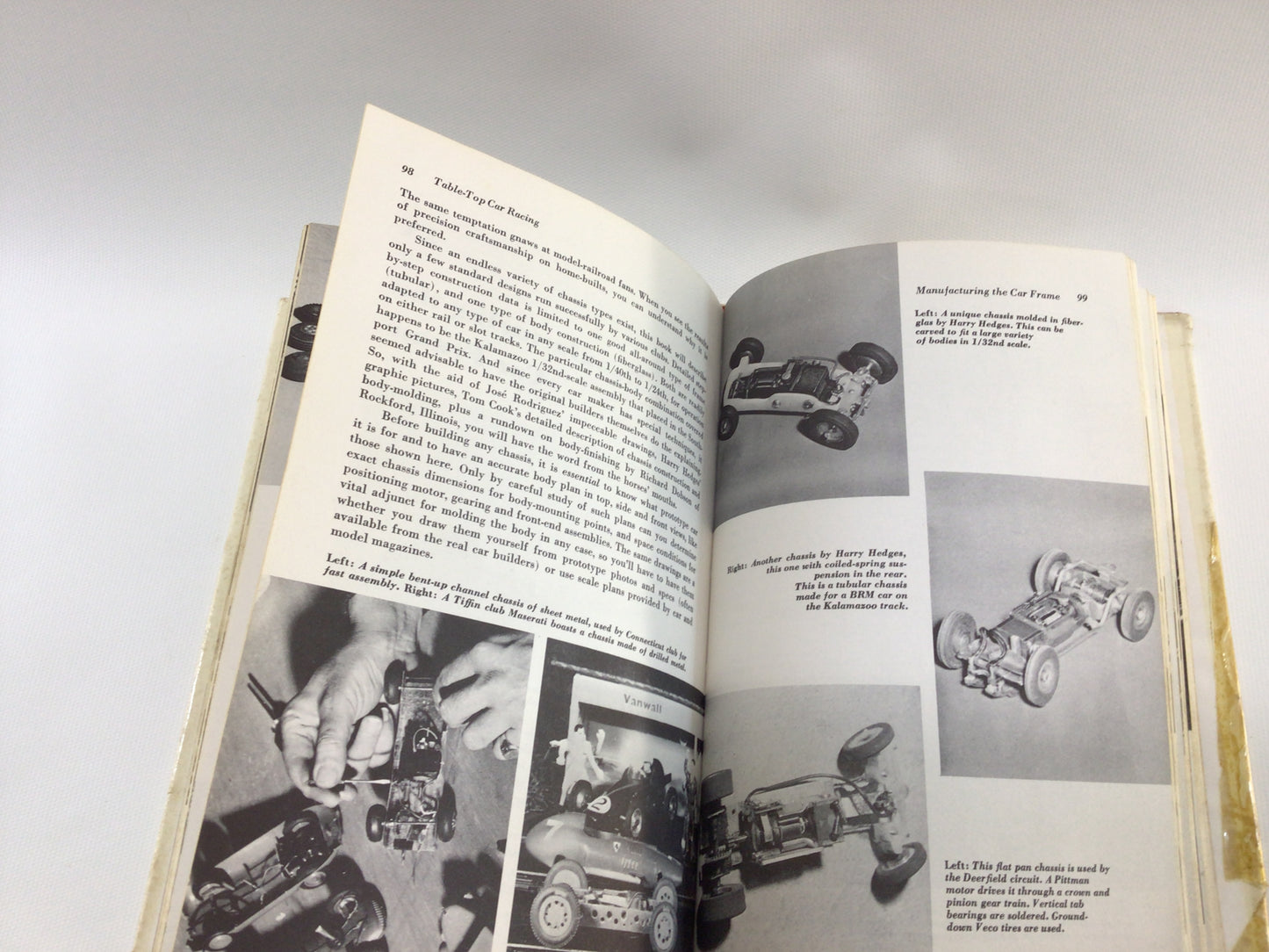 Table Top Car Racing Hardcover Book Vintage Slot Car DIY Manual Copyright 1963