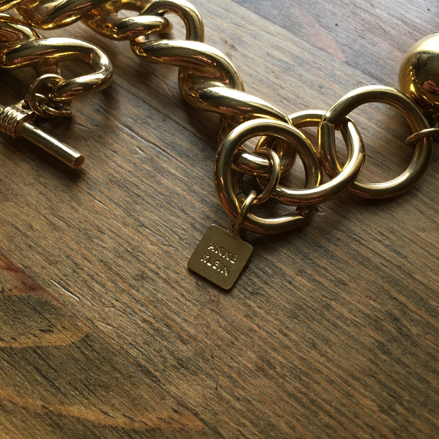 Anne Klein Gold Tone Chunky Chain Necklace Everyday Evening Statement