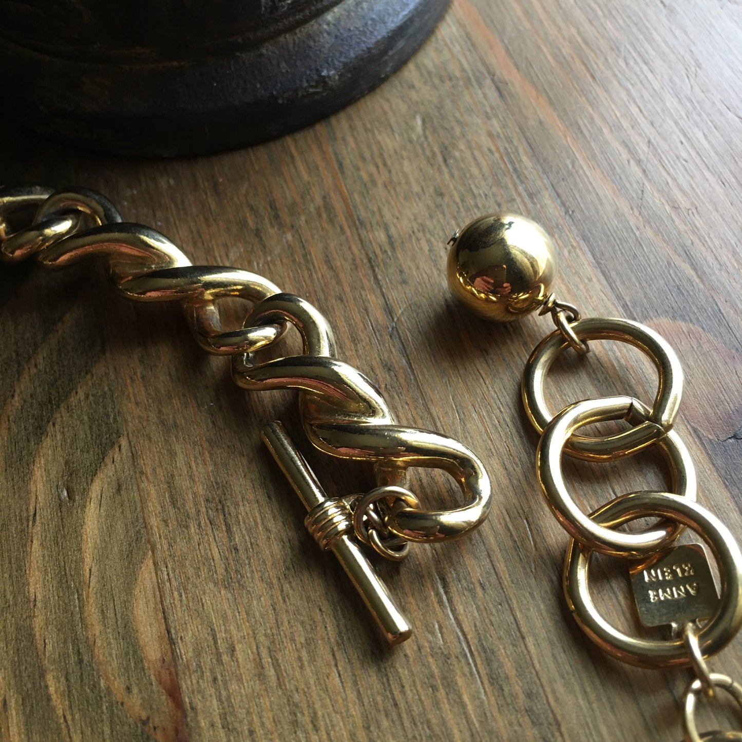 Anne Klein Gold Tone Chunky Chain Necklace Everyday Evening Statement
