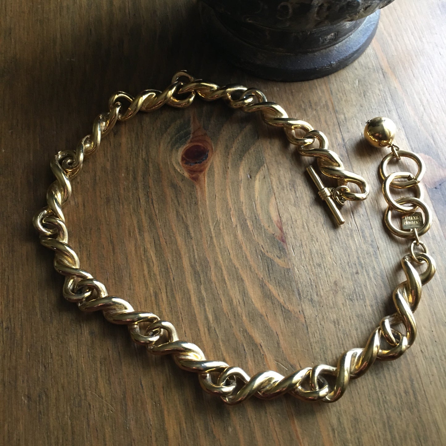 Anne Klein Gold Tone Chunky Chain Necklace Everyday Evening Statement