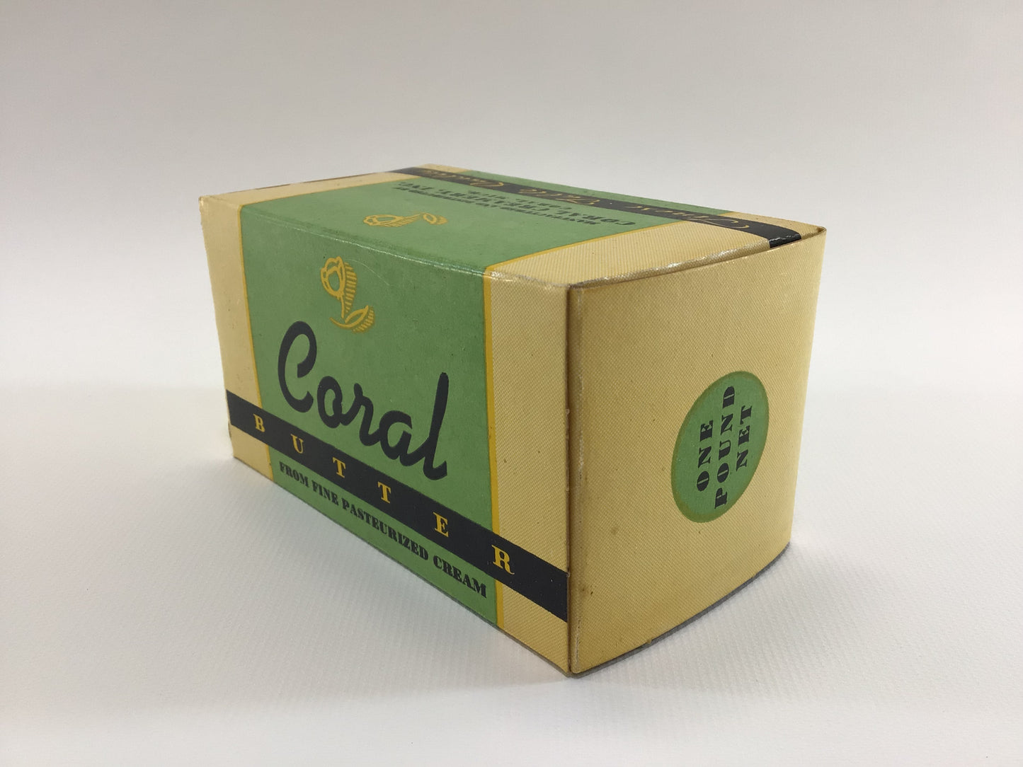 Coral Butter 1 lb Net Box Vintage Food Container Collectible Advertising Ephemera Coral Creamery Michigan