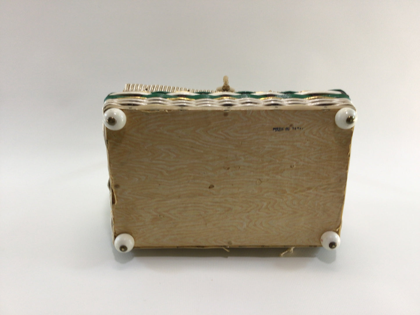 Sewing Basket with Notions and Lady Celluloid Doll Project Supplies Vintage Made in Japan Storage Container