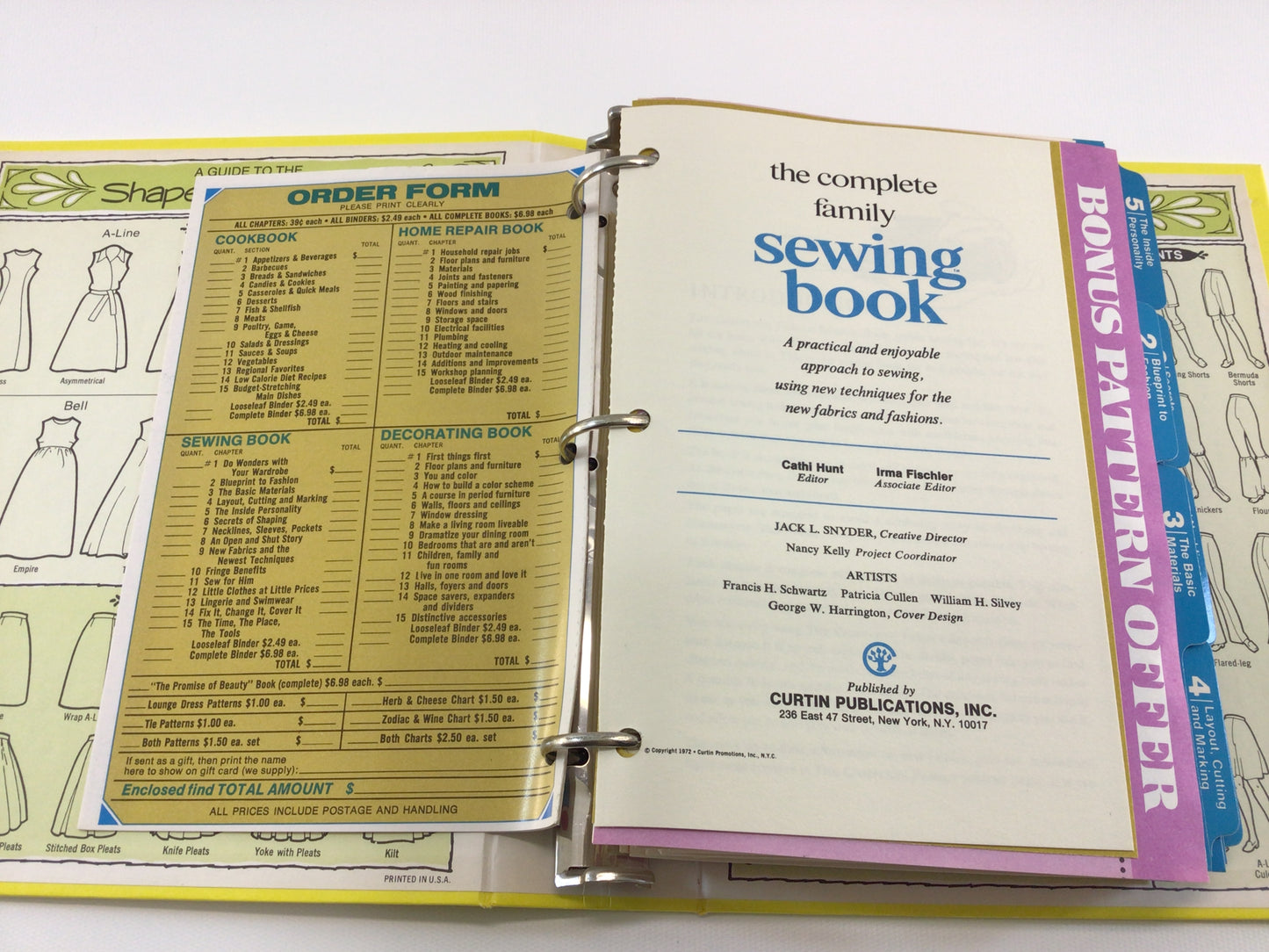 Vintage Sewing Book The Complete Family Sewing Book Copyright 1972 Hardcover Ring Binder