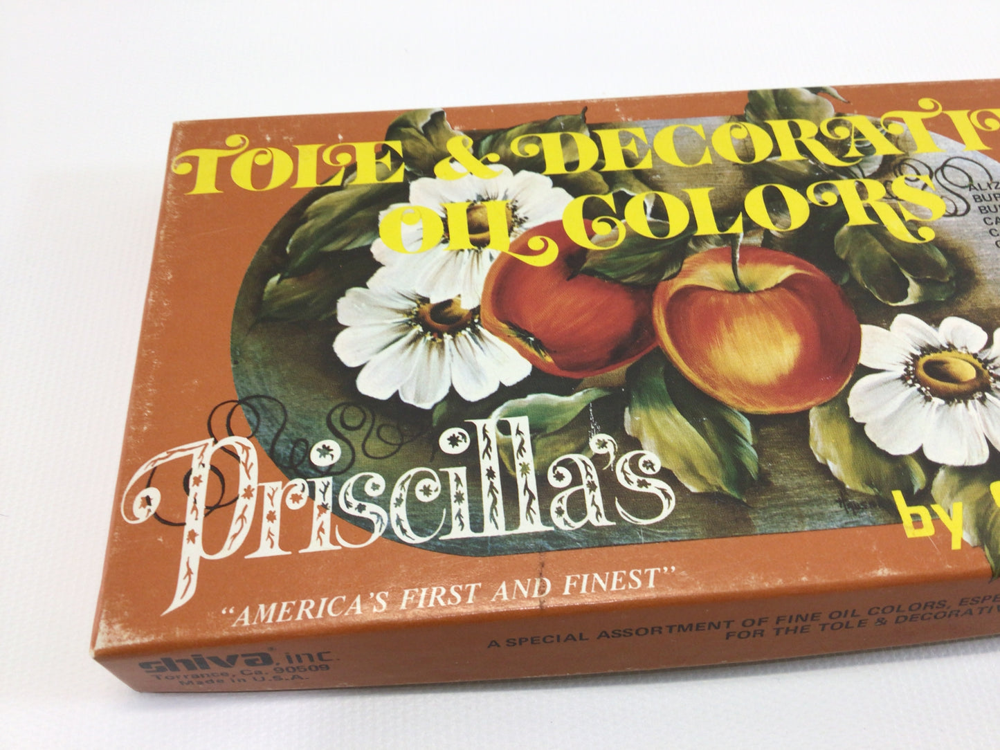Oil Paint Shiva Priscilla's Tole & Decorative 12 Color set No 109 Vintage Artist Supply .34 fl oz Tubes