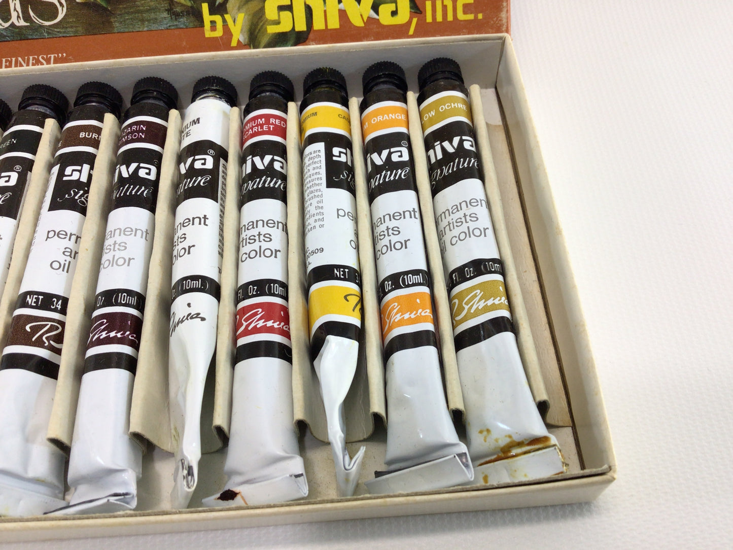 Oil Paint Shiva Priscilla's Tole & Decorative 12 Color set No 109 Vintage Artist Supply .34 fl oz Tubes