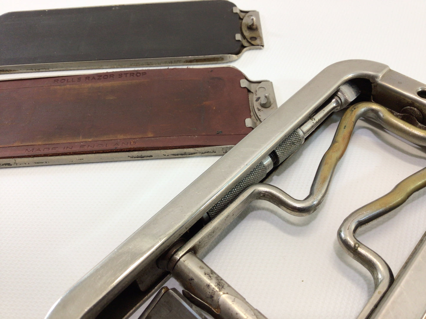 Rolls Razor Vintage 1920s Blade Stropper Nickel Chrome Finish Made in England