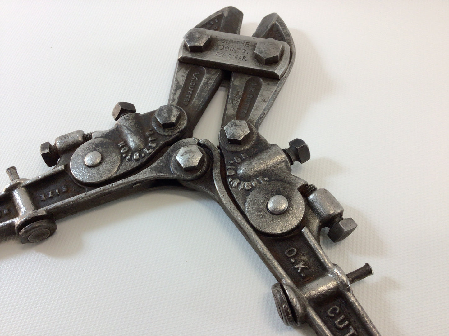 HKP O.K. Cutter Antique Made in USA Bolt Cutters Mantique Collectible Hand Tool