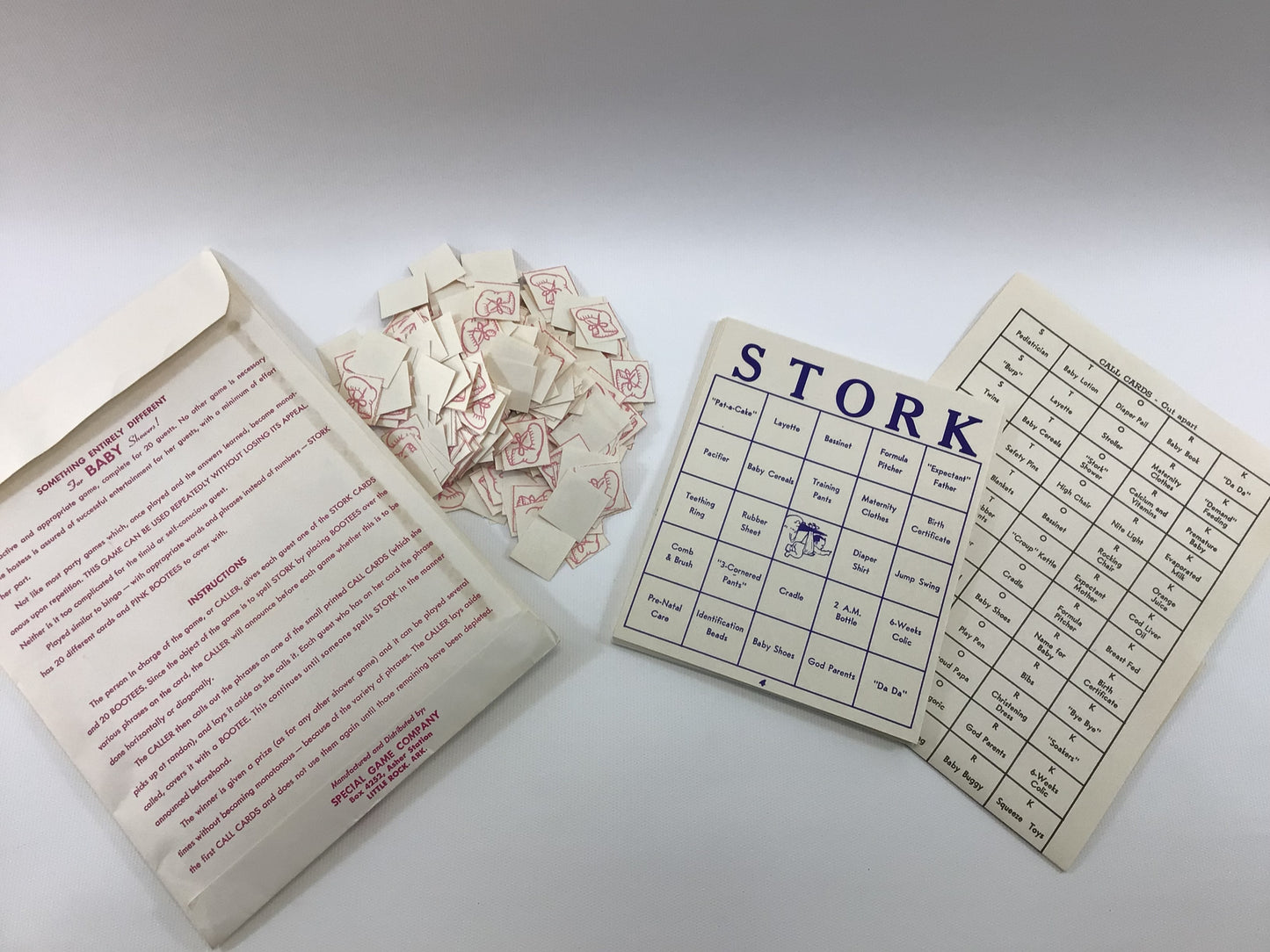 Baby Shower Party Supplies Vintage 1970s Ephemera Scrapbooking Kit Mixed Media Supplies