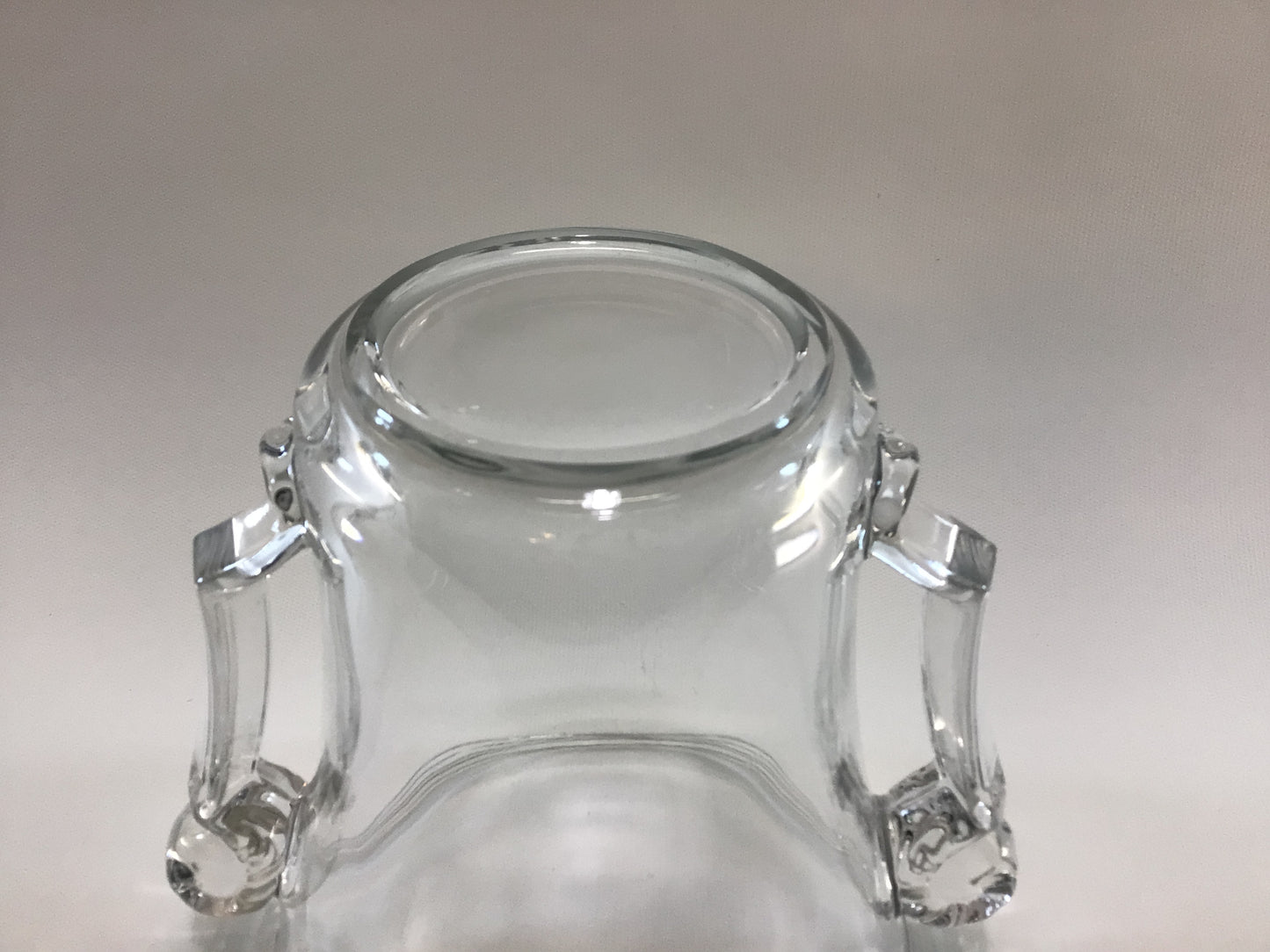 Ice Bucket Clear Pressed Glass Art Deco Vintage Barware Home Decor
