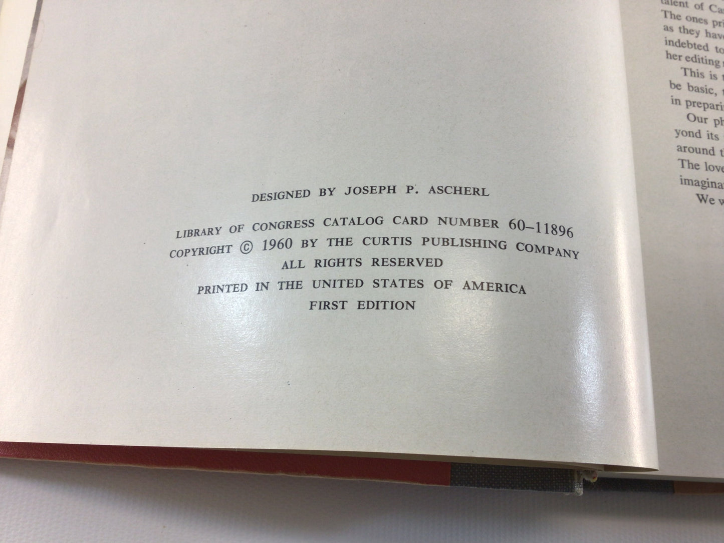 Vintage Cookbook Ladies' Home Journal Cookbook Copyright 1960 First Edition