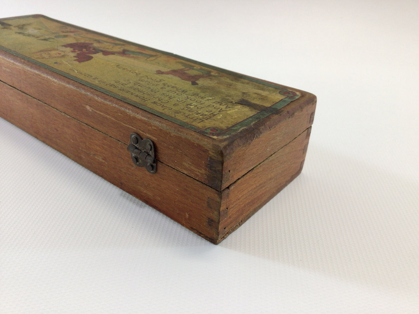 Jack Horner Locking Pencil Box Antique School Days Desk Accessory Toy