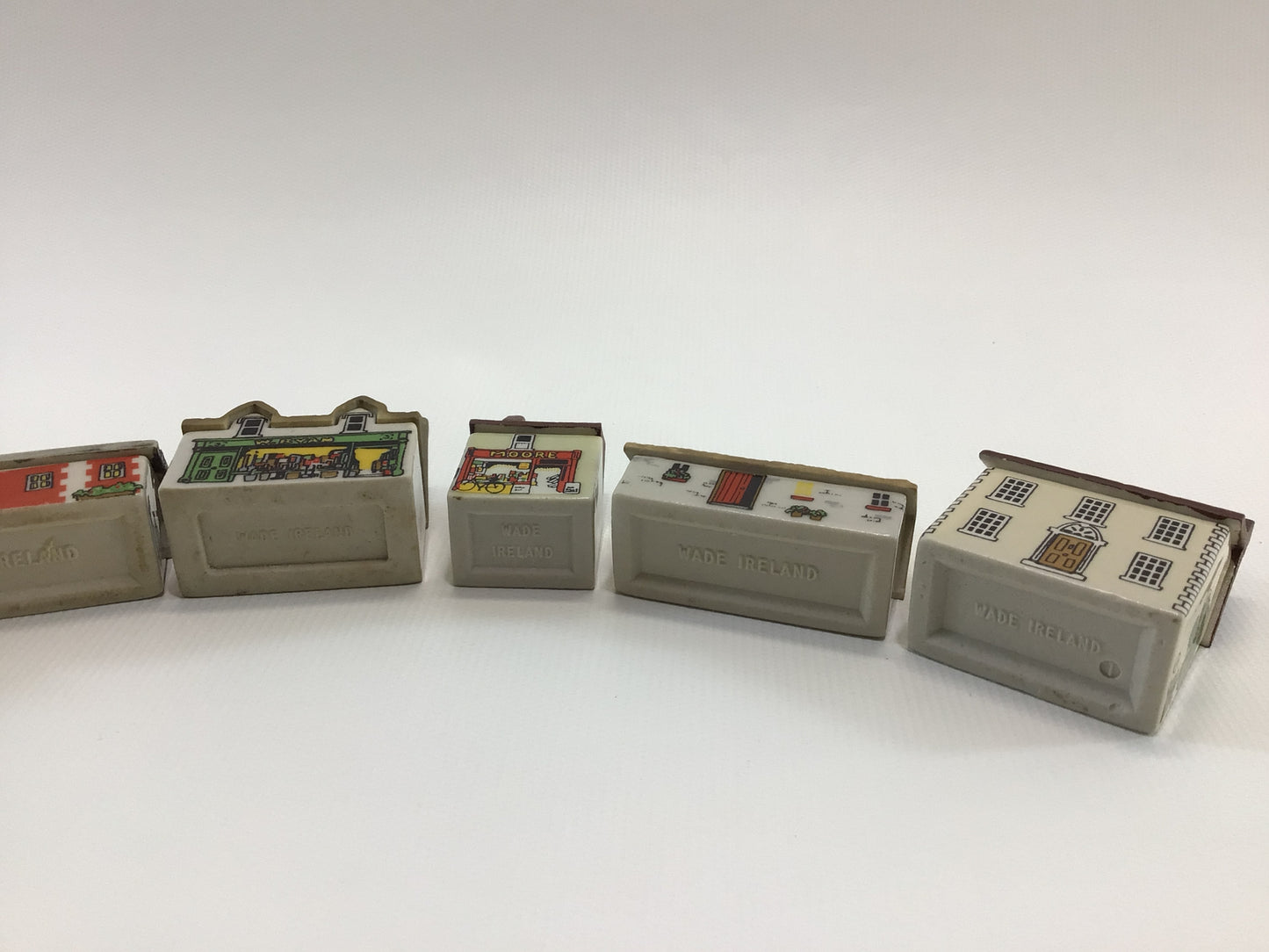 Wade Miniature Porcelain Bally-Whim Irish Village Vintage Collectible Figurines Lot of 6