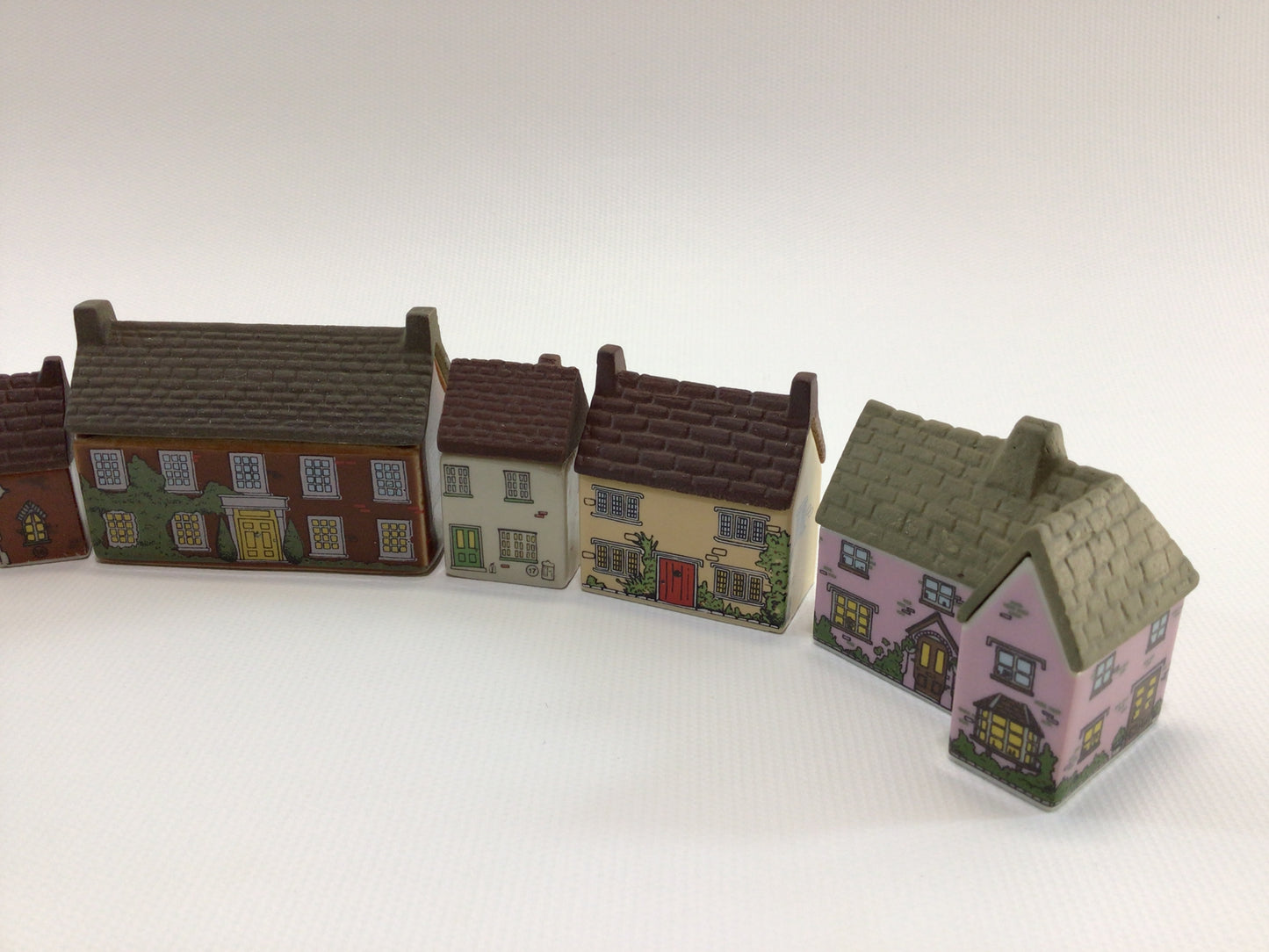 Wade Miniature Porcelain Bally-Whim Irish Village Vintage Collectible Figurines Lot of 6