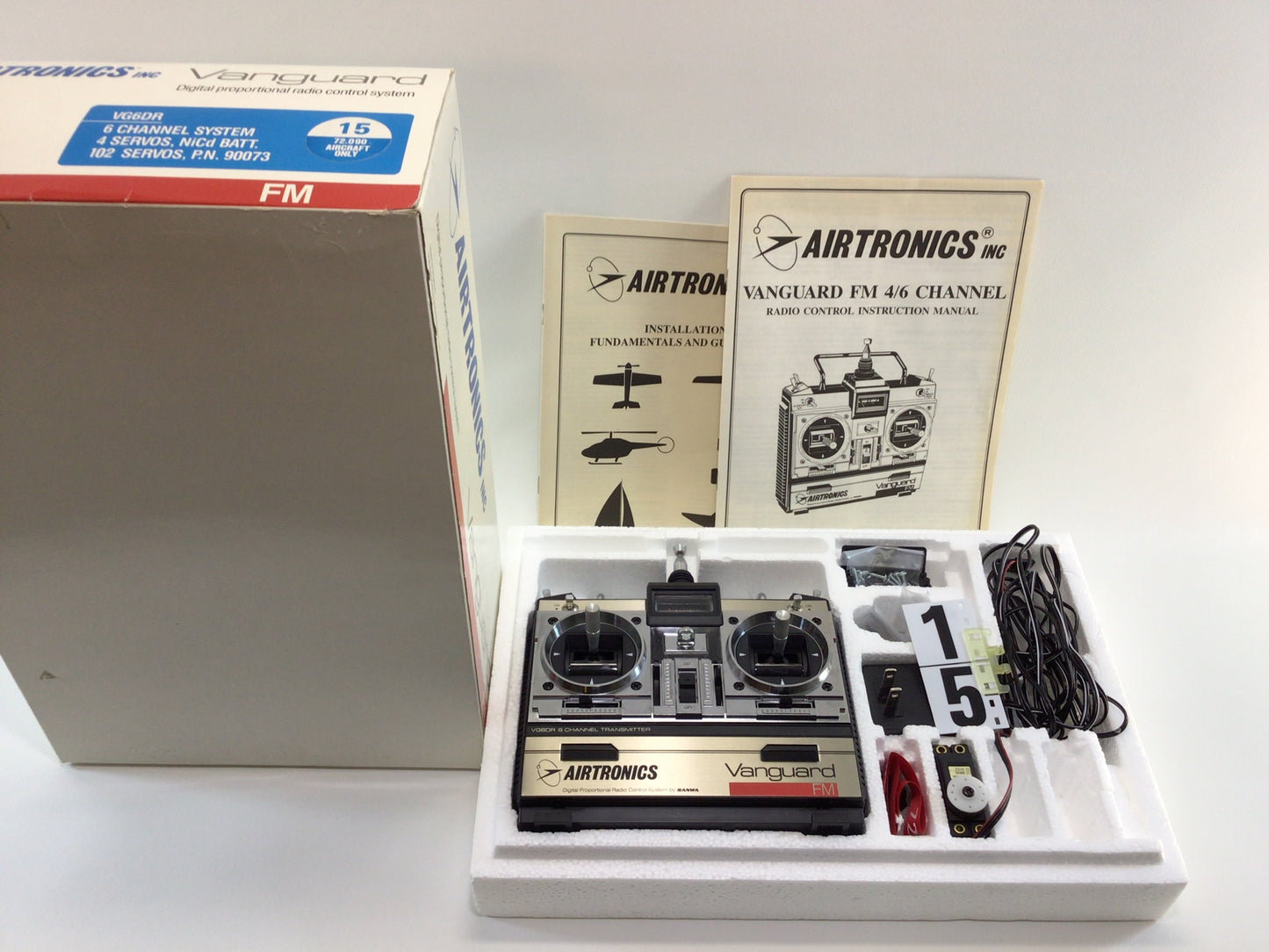 RC Controller Airtronics Vanguard FM VG6DR Vintage Radio Control Aviation Electronics for 72 MHz Aircraft