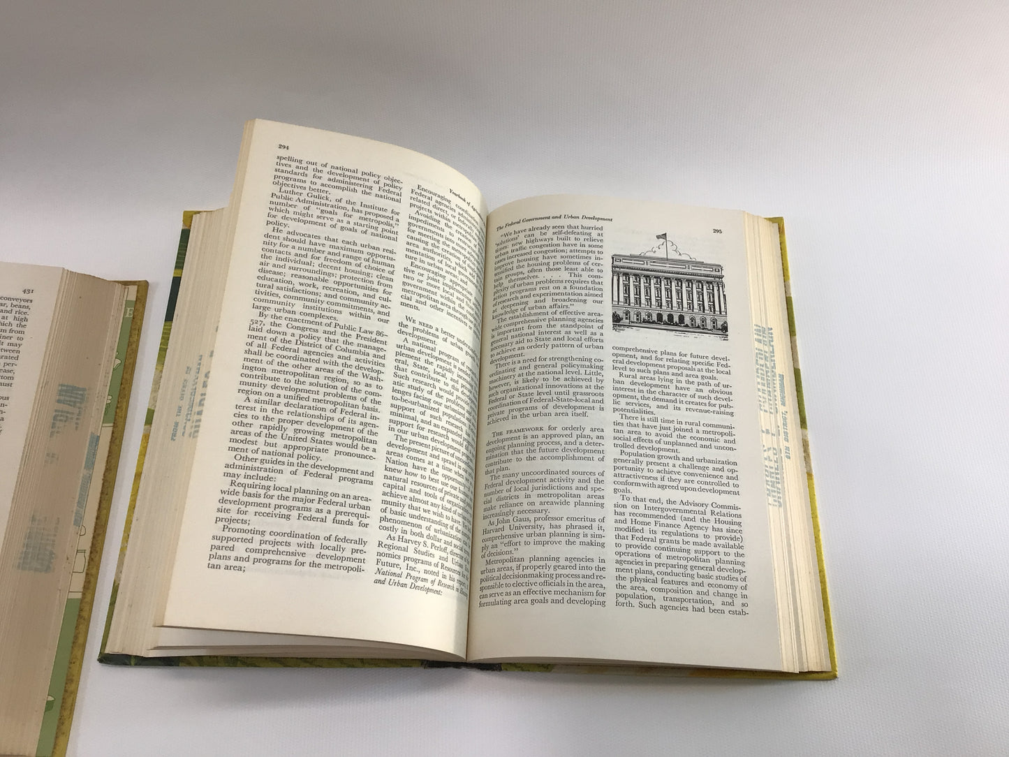 Agricultural Reference Yearbooks A Place to Live 1963 and Food 1959 Vintage Instructional Reading Materials