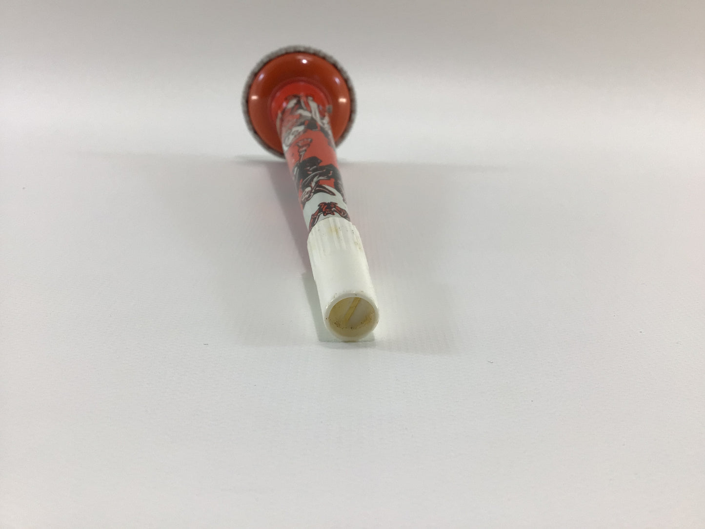 Halloween Party Horn 7" Tin Lithograph US Metal Toy Noise Maker Vintage Holiday Ephemera