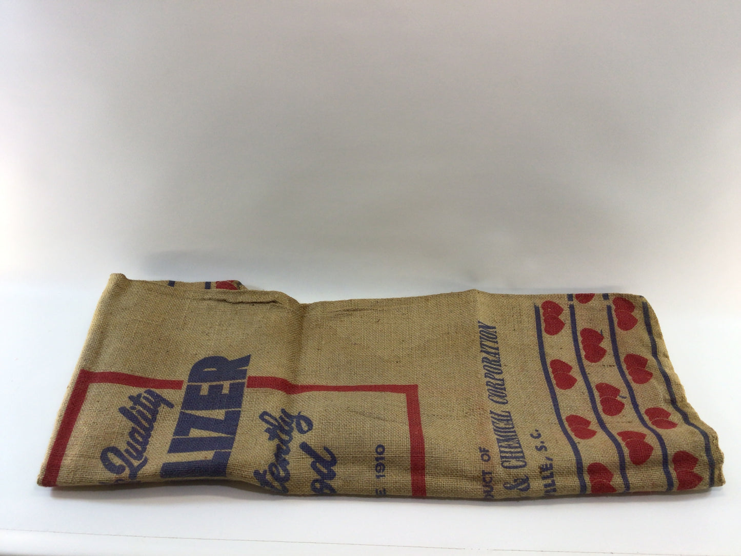 Burlap 23 x 39 Wall Decor 200 lbs Fertilizer Sack Hartsville Special Super Harvest Vintage Hartsville South Carolina Ephemera
