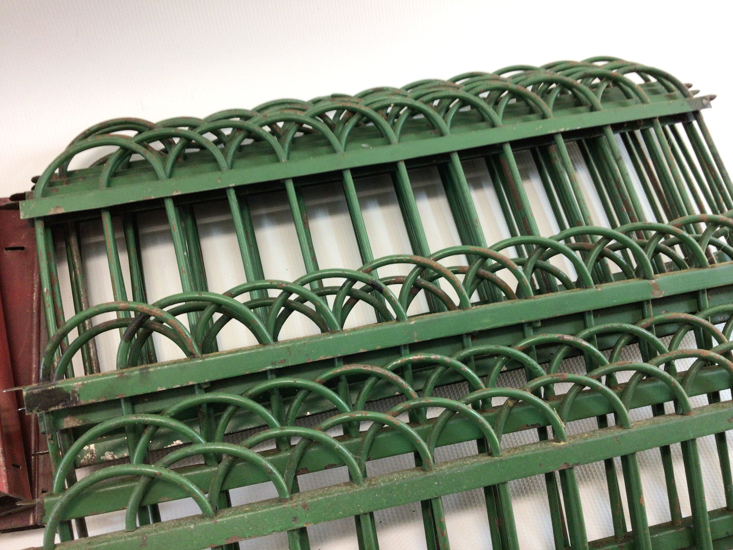 Pressed Steel Tabletop Feather Tree Fence Antique Christmas Holiday Decor