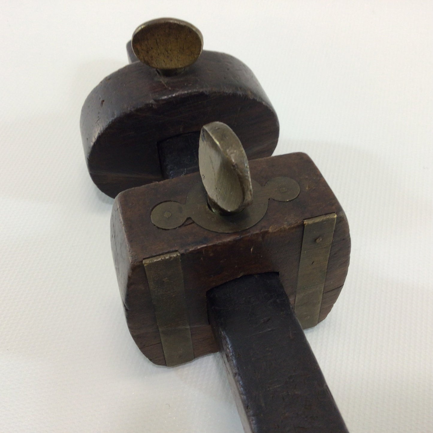 Antique Mortise Tenon Scribe Carpenter's Tool Rosewood and Brass