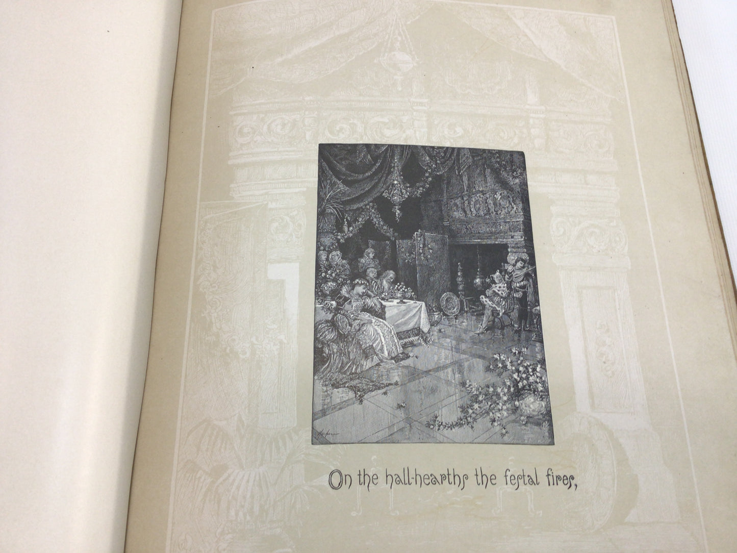 Antique Hardcover Illustrated Book The Day Dream Published 1886 by Alfred Tennyson