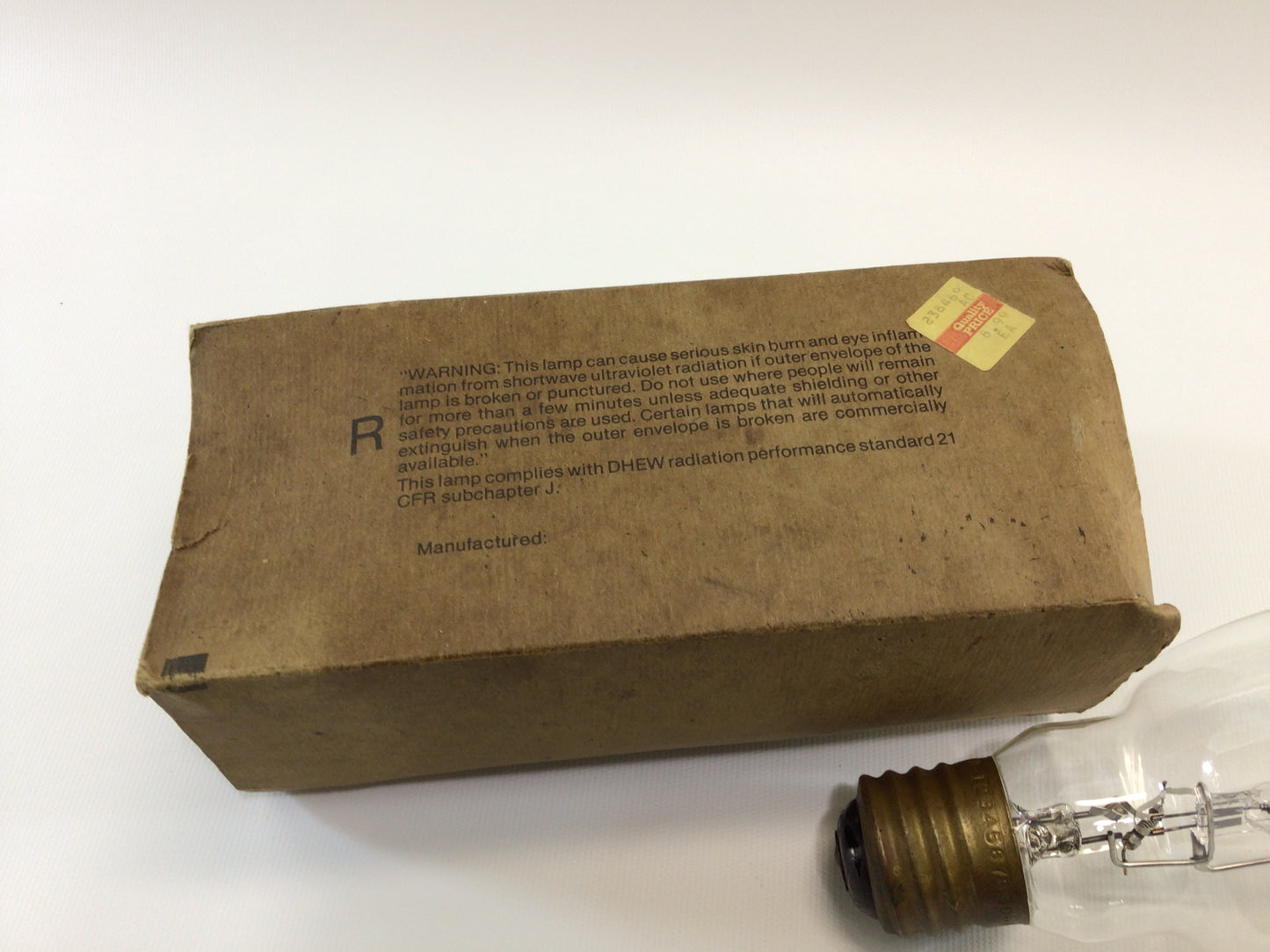 Vintage Westinghouse Mazda Lamps Lifeguard 175 Watt Mercury Floodlight Bulb - Not Working