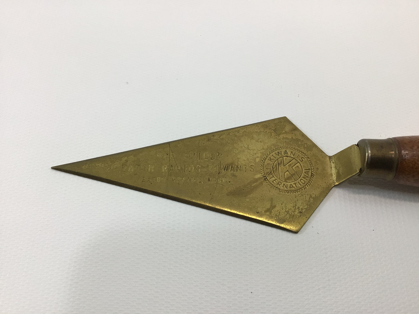 Vintage Kiwanis International We Build Miniature Brass Trowel - CHOOSE ONE