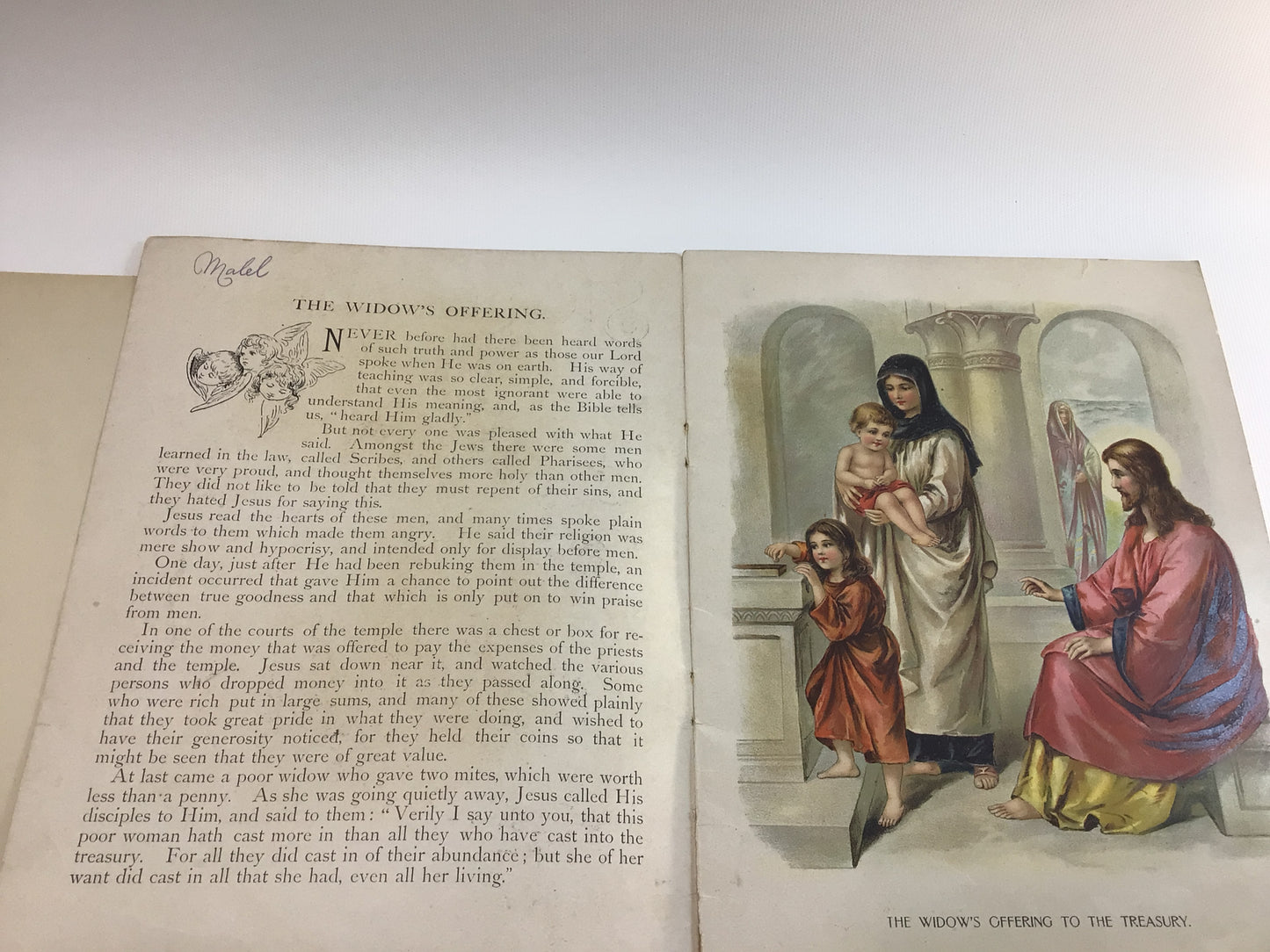 Antique Children's Bible Stories Books Color Illustrated Victorian Graphics