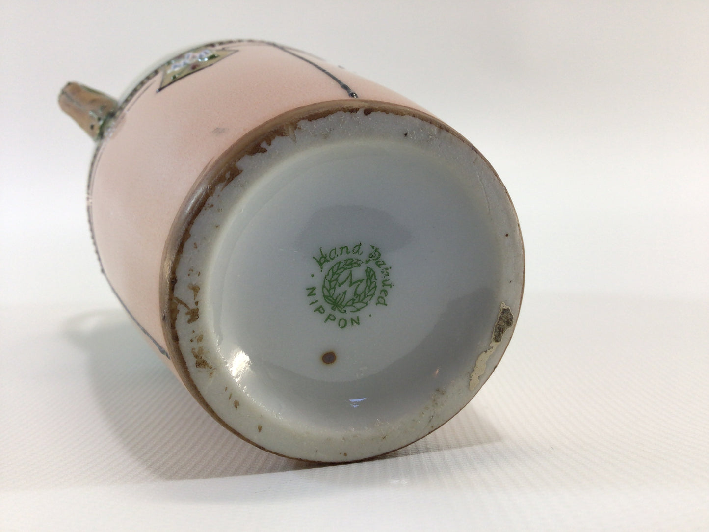 Nippon Porcelain Ceramic 5" Pink Bud Vase with Hand Painted Accents Quality Made Antique Home Decor
