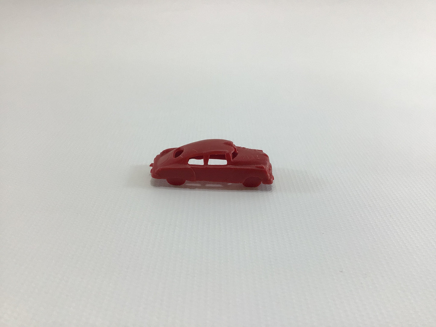 Cracker Jack Prize Fire Chief Sedan 1950s Vintage Miniature Red Plastic Toy