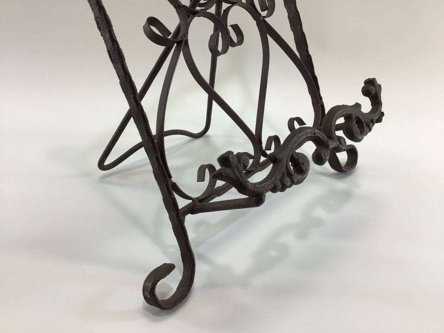 Table Book Stand 11" Vintage Rusty Iron Metal Work Home Decor