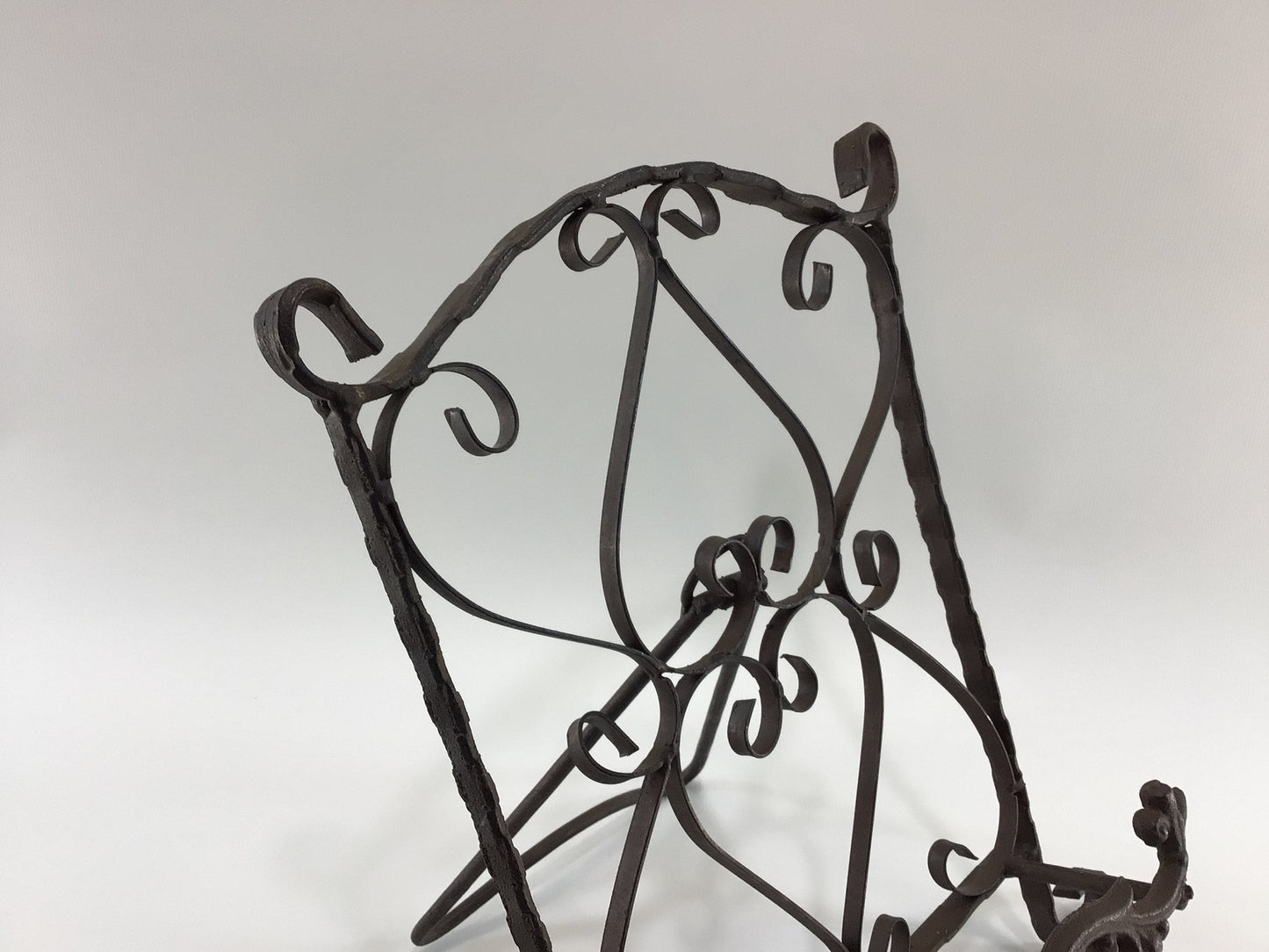Table Book Stand 11" Vintage Rusty Iron Metal Work Home Decor