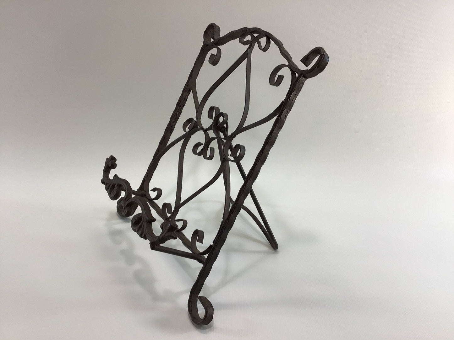 Table Book Stand 11" Vintage Rusty Iron Metal Work Home Decor