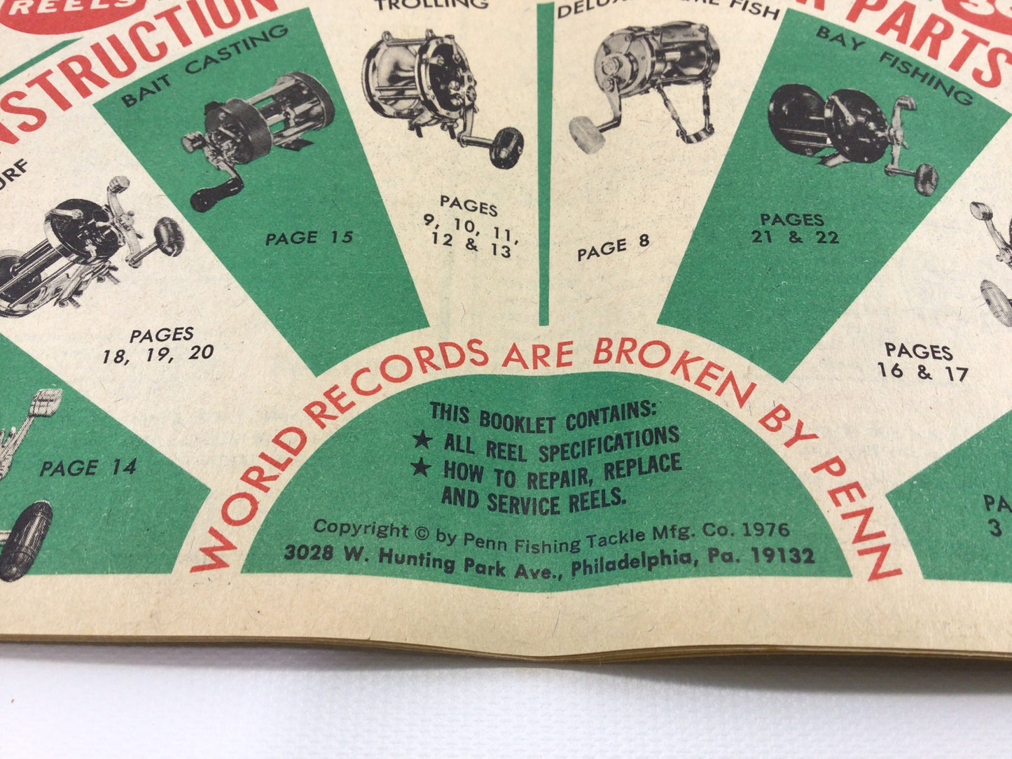 PENN Reels Catalog 36B Fishing Reel Booklet Vintage Outdoor Sporting Ephemera