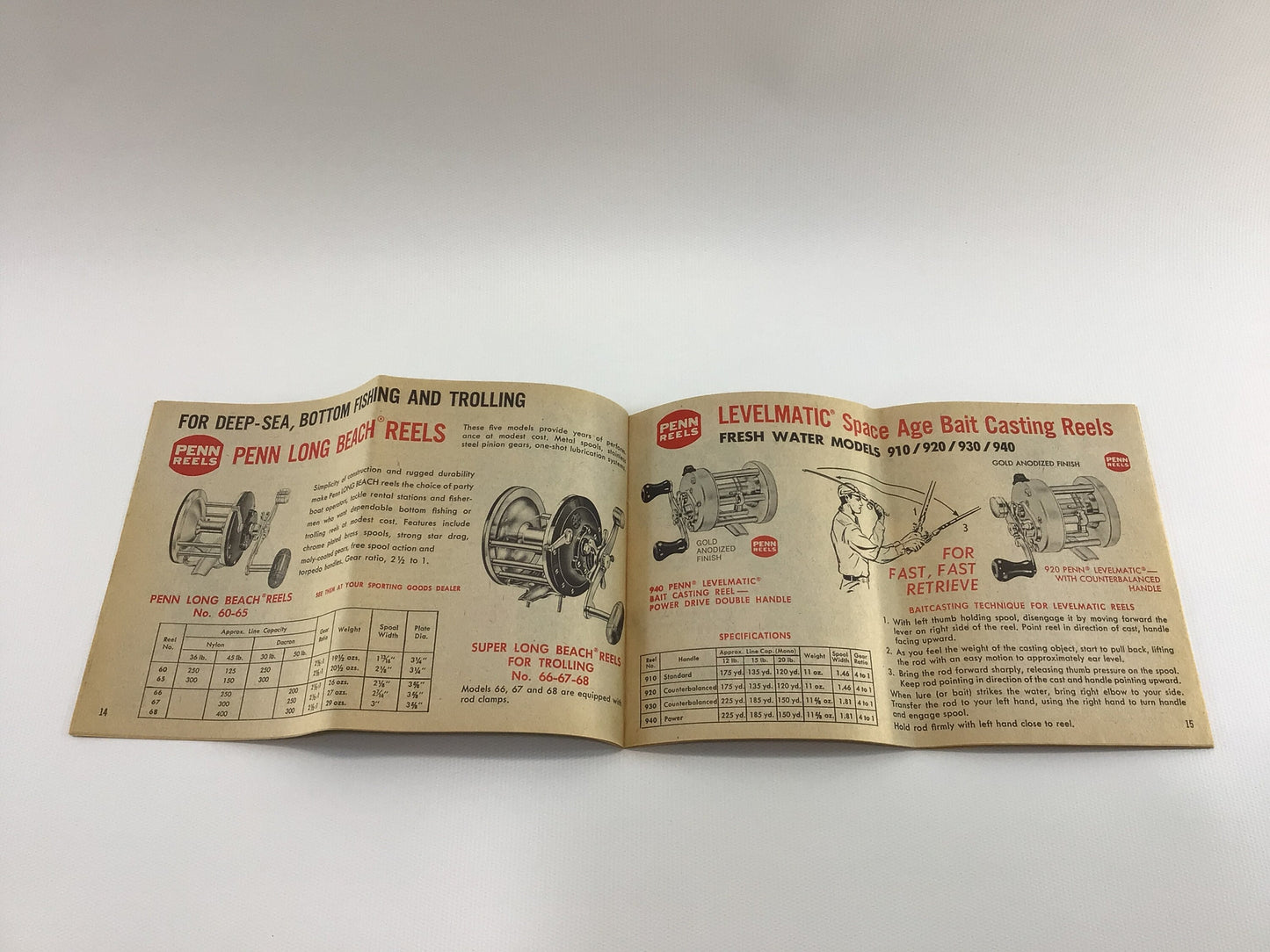 PENN Reels Catalog 36B Fishing Reel Booklet Vintage Outdoor Sporting Ephemera