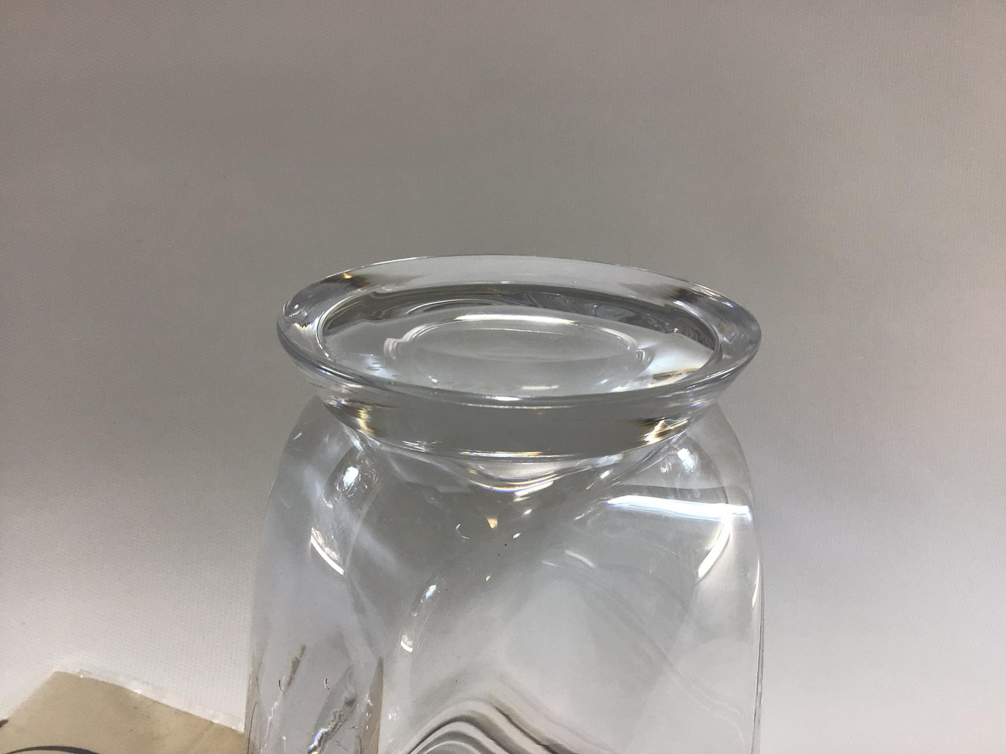 Orrefors Etched Phoenix 6" Lead Crystal Vase Vintage Made in Sweden Home Decor