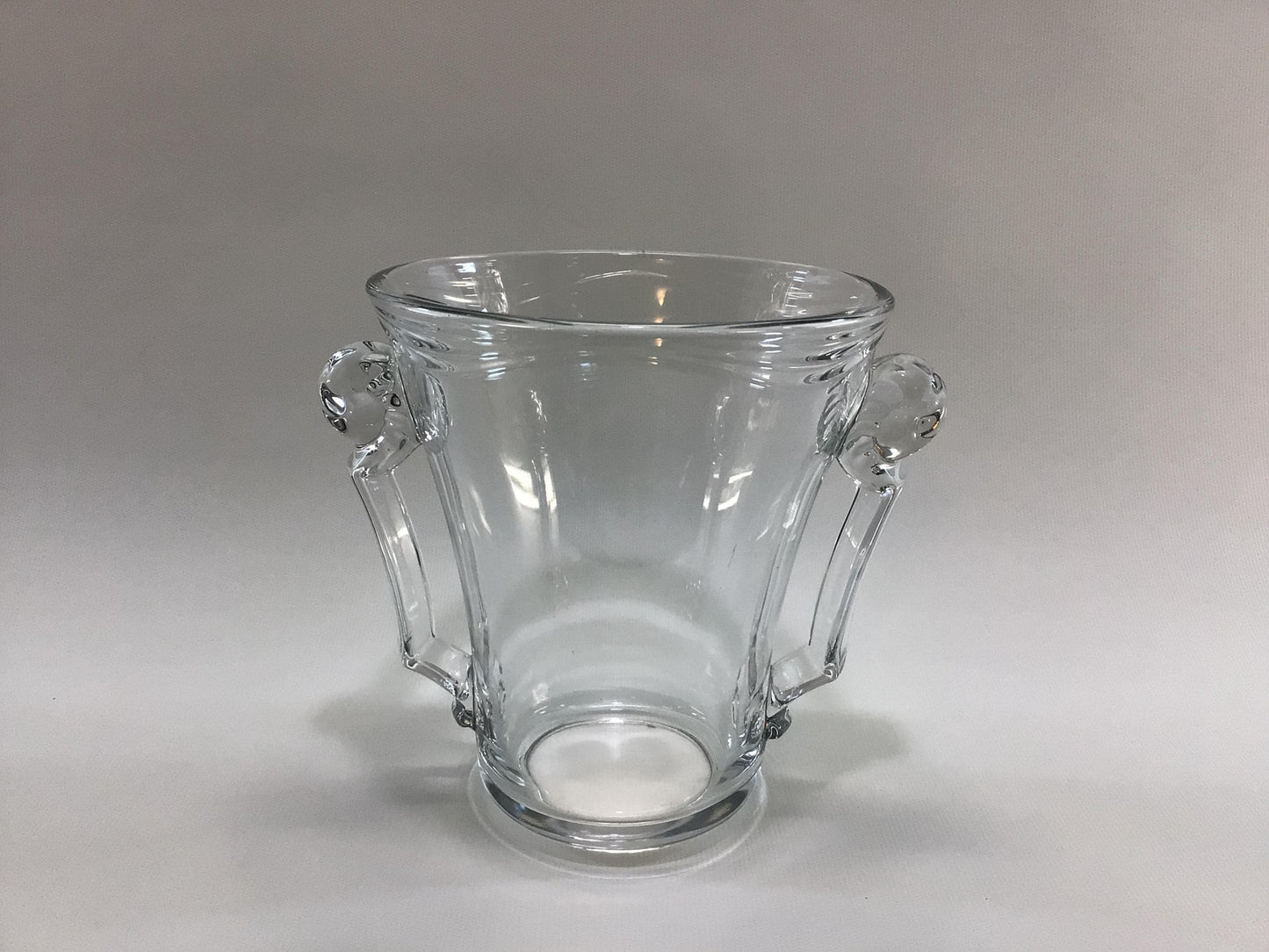 Ice Bucket Clear Pressed Glass Art Deco Vintage Barware Home Decor