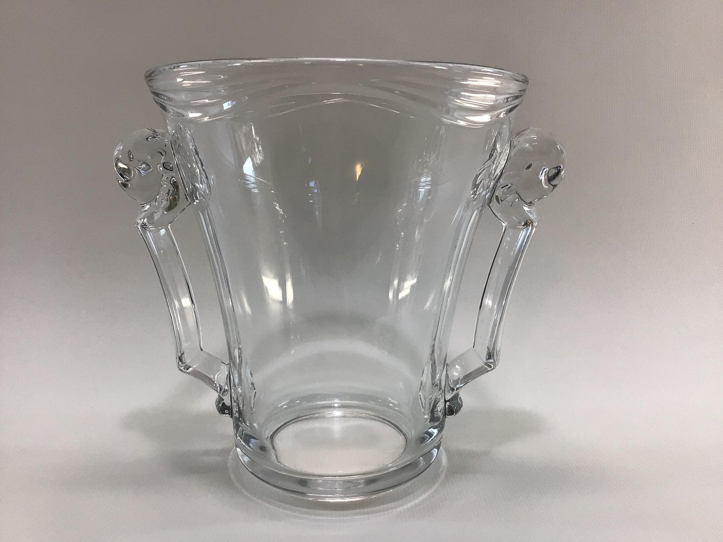 Ice Bucket Clear Pressed Glass Art Deco Vintage Barware Home Decor