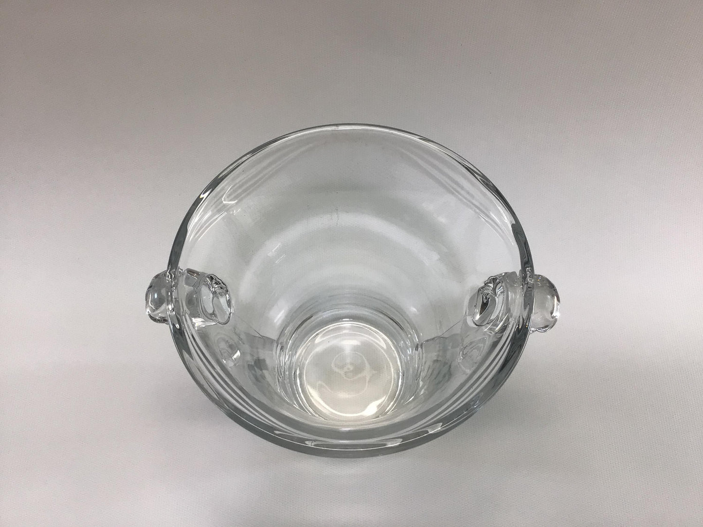 Ice Bucket Clear Pressed Glass Art Deco Vintage Barware Home Decor