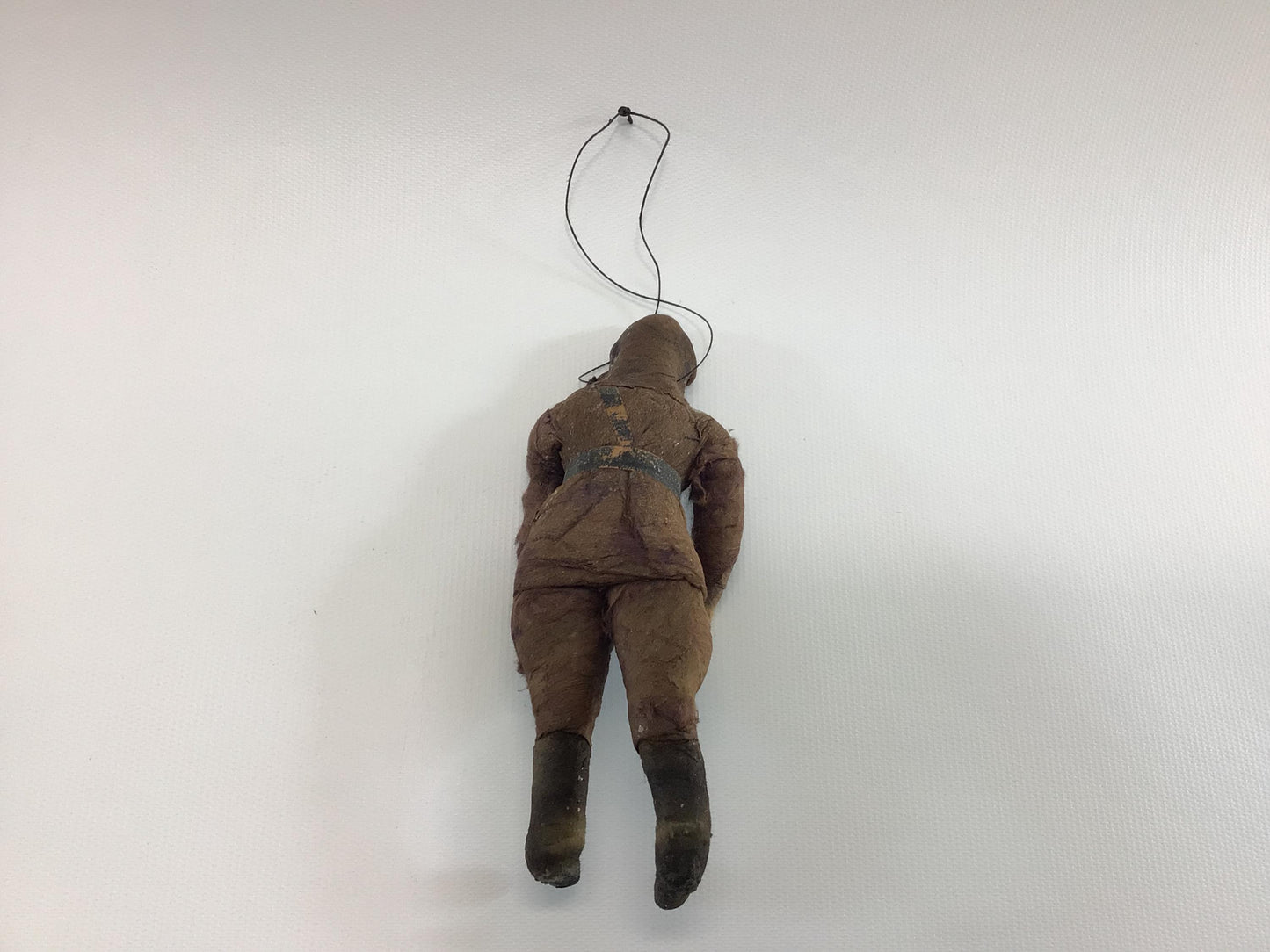 Spun Cotton Christmas Tree Ornament Antique German Folk Art Holiday Collectible Prussian Soldier