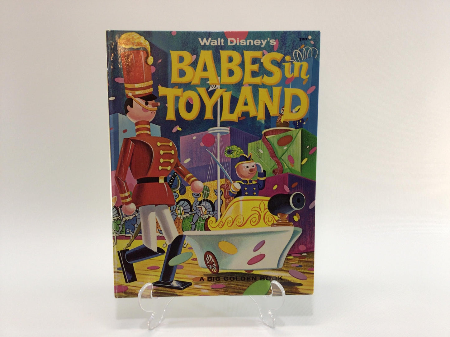 Hardcover Children's Book Babes in Toyland Vintage Walt Disney Big Golden Book Copyright 1961
