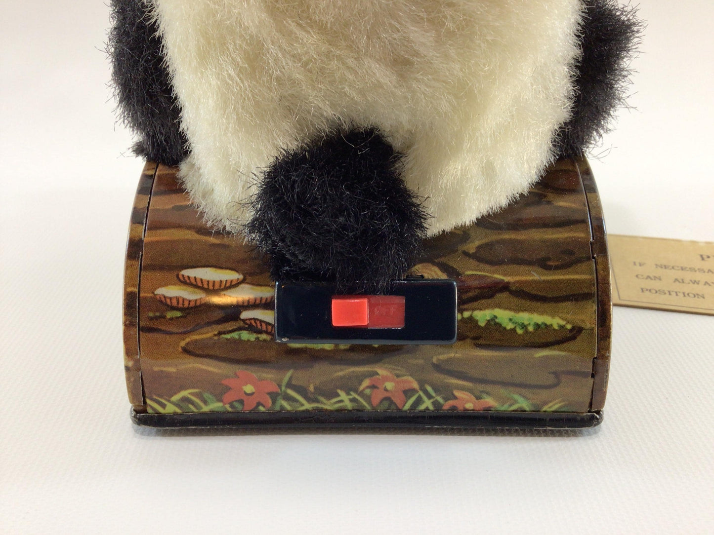 Alps Picnic Bear Tin Lithograph Mohair Vintage Made in Japan Toy - Nonworking