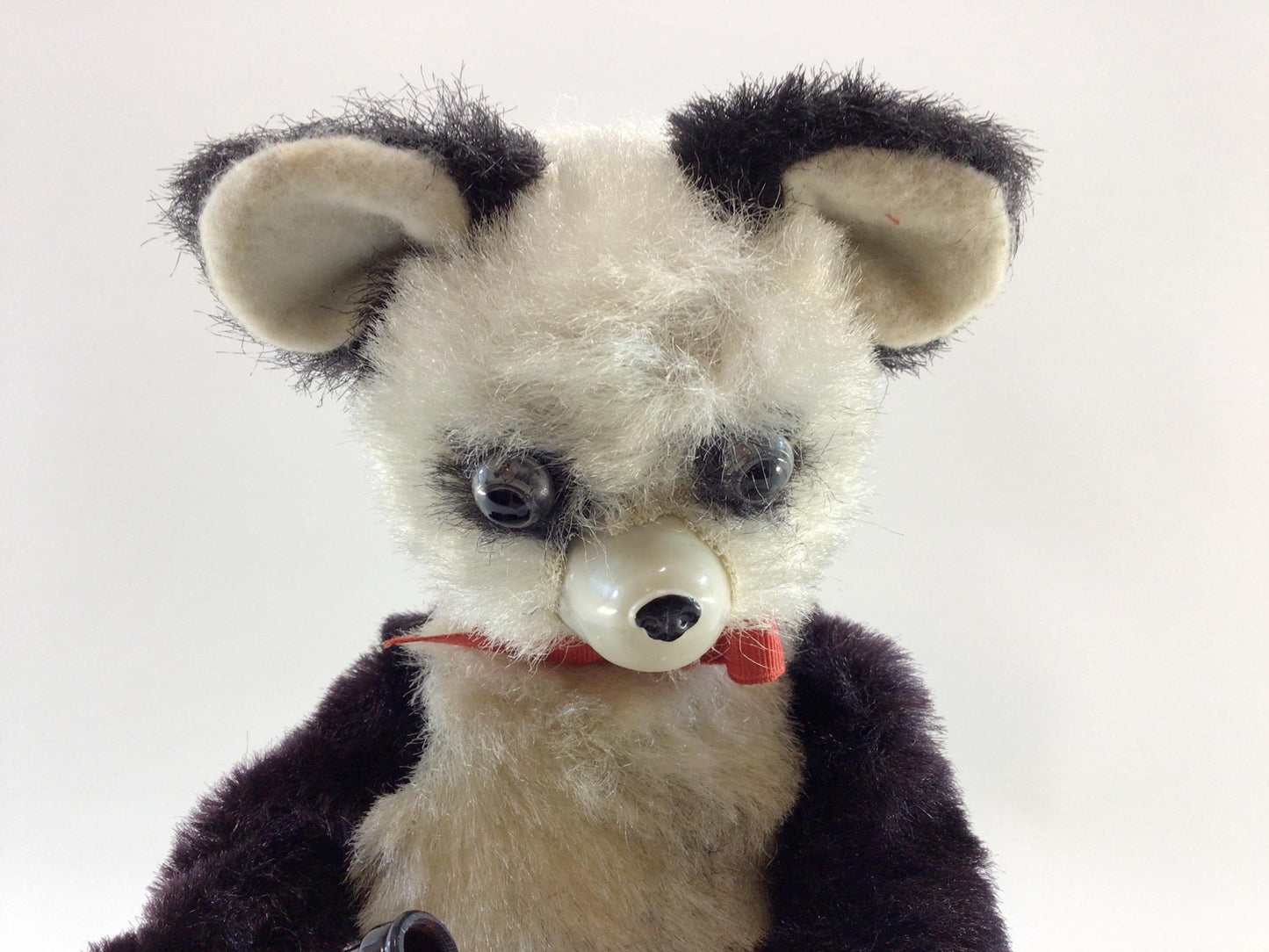 Alps Picnic Bear Tin Lithograph Mohair Vintage Made in Japan Toy - Nonworking