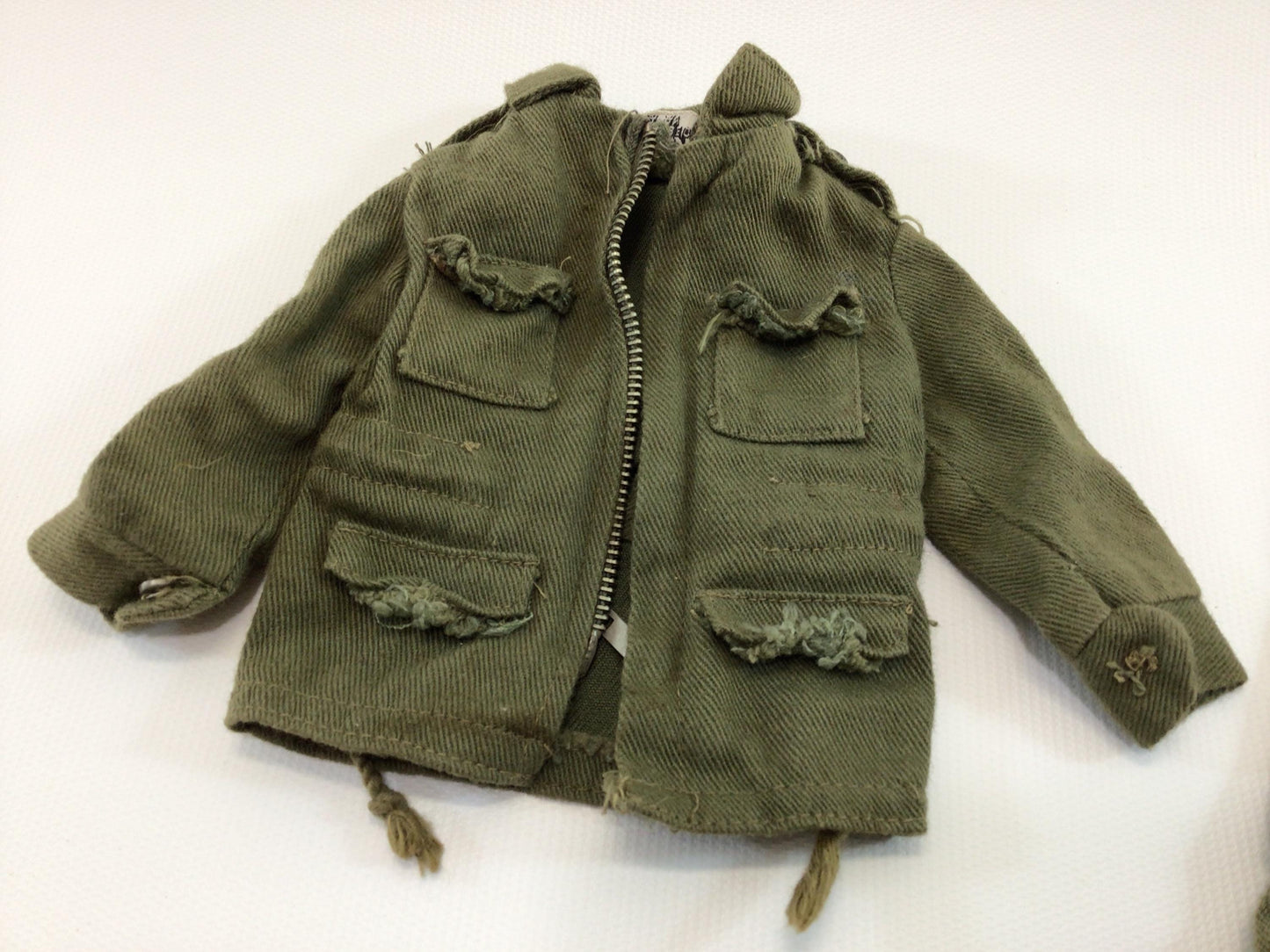 GI Joe Fatigue Pants and Field Jacket 1960's Hasbro 12" Toy Action Soldier Accessories Replacement Part Pocketed Made in Japan